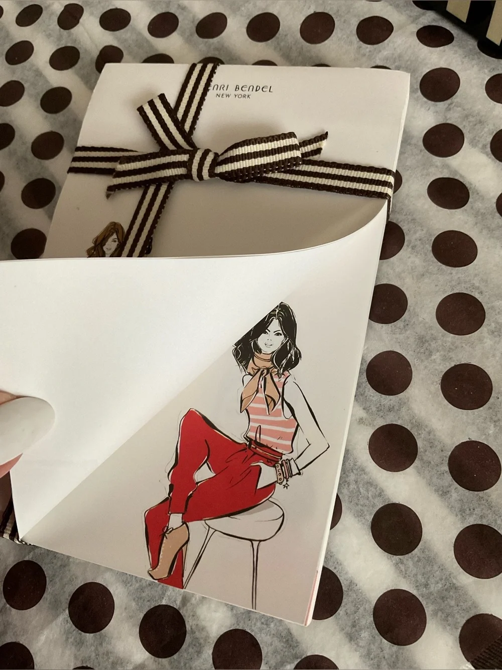 Henri Bendel Notepad Holder + Notepad with Designs by Megan Hess